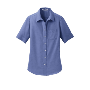 Port Authority Women's Short Sleeve SuperPro Oxford Shirt.