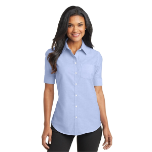 Port Authority Women's Short Sleeve SuperPro Oxford Shirt.