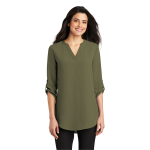 Port Authority Women's 3/4-Sleeve Tunic Blouse.