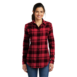 Port Authority Women's Plaid Flannel Tunic .